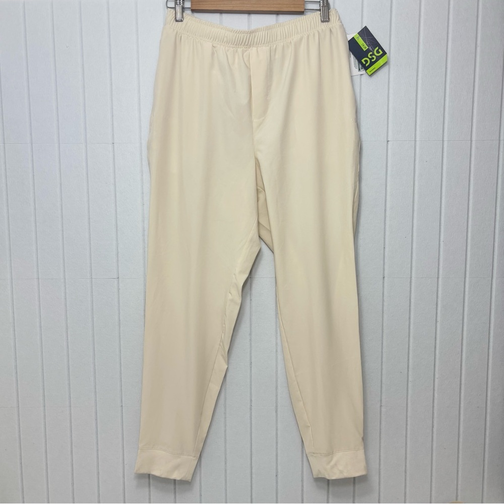 DSG Men's Training‎ Woven Light Cream Joggers Athletic Fit Size M